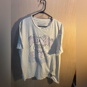 Vintage Mitchell & Ness Chicago Bulls Cream Graphic Tee Size XXL